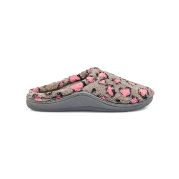 Pantofole grigie da donna con cuori rosa Stilrosa, Ciabatte Donna, SKU p412001011, Immagine 0